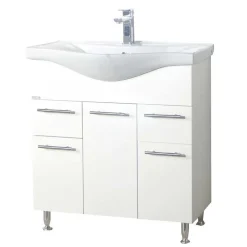 Wohnen Möbelset fürs Bad in Weiß - Nancyssa (dreiteilig)