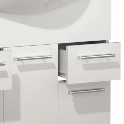 Wohnen Möbelset fürs Bad in Weiß - Nancyssa (dreiteilig)