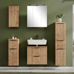 Wohnen Möbelset fürs Badezimmer modern - Crystoga (fünfteilig)