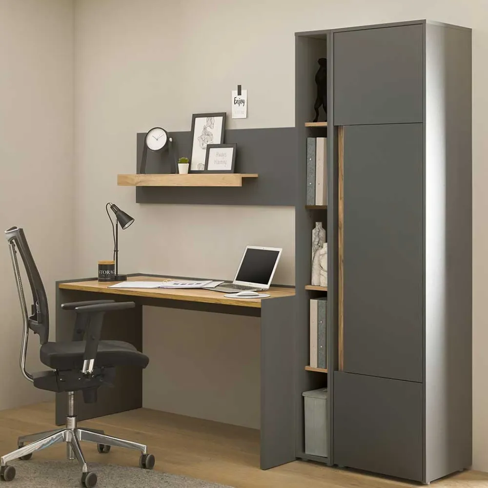 Wohnen Möbelset fürs Home Office komplett - Ahilav (vierteilig)