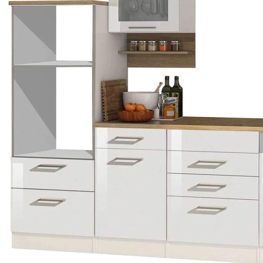 Wohnen Küche Komplett|Küchenzeilen*Möbel-Set Küche Schränke & Regale - Cuneo (elfteilig)