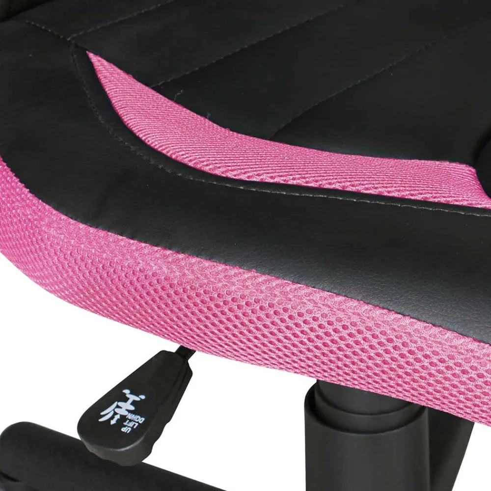 Wohnen Kinderstühle*Mädchen Drehstuhl in Schwarz Pink - Ebrus