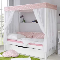 Wohnen Mädchen Himmelbett Sionara mit Ausziehbett