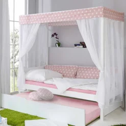 Wohnen Mädchen Himmelbett Sionara mit Ausziehbett