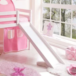 Kinder Wohnen Mädchen Hochbett Rene mit Rutsche