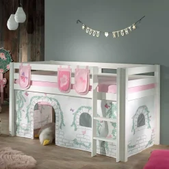 Wohnen Weiße Möbel|Kinderbetten*Mädchen Spielbett in Weiß - Stephanie