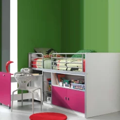 Wohnen Kindermöbel|Kinderbetten*Mädchen-Hochbett Nina mit Schreibtisch