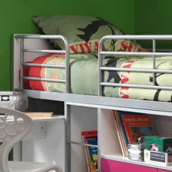 Wohnen Kindermöbel|Kinderbetten*Mädchen-Hochbett Nina mit Schreibtisch