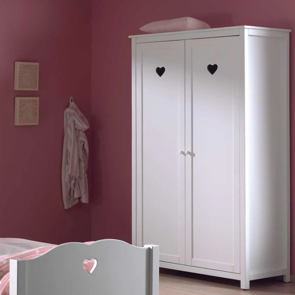 Wohnen Jugendzimmer Komplett*Mädchenzimmer Möbel Set Grandory in Weiß (vierteilig)