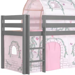 Kinder Wohnen Mädchenzimmer Rutschbett in Grau - Surie