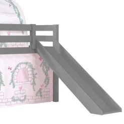 Kinder Wohnen Mädchenzimmer Rutschbett in Grau - Surie