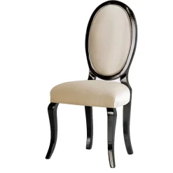 Wohnen Medaillonstuhl in Beige und Schwarz - Rasita