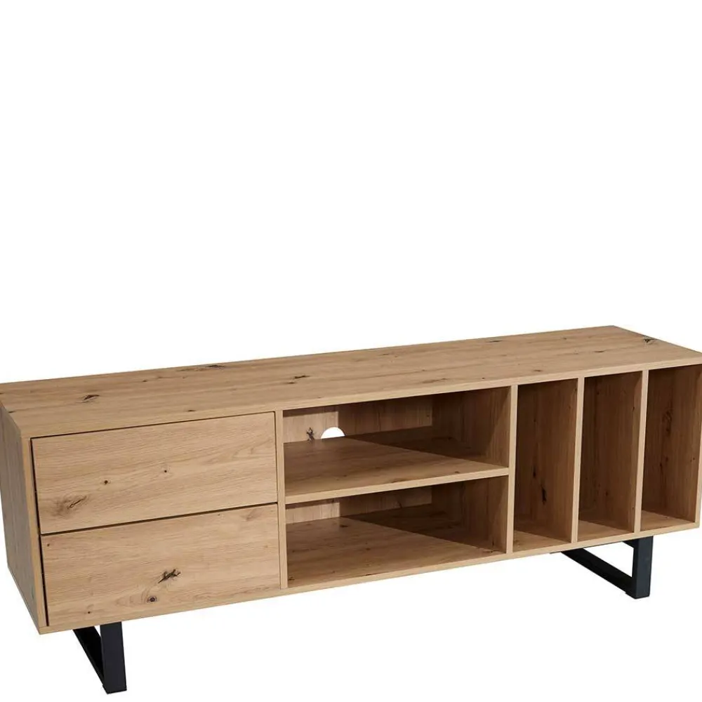 Wohnen Sideboards & Kommoden|Skandinavische Möbel*Medien Element in Wildeiche Holzoptik - Priazena