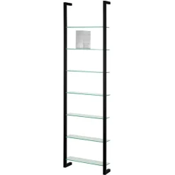 Wohnen Glasmöbel|Esszimmerregale*Medien Wand Regal mit 7 Glasböden - Clobia I