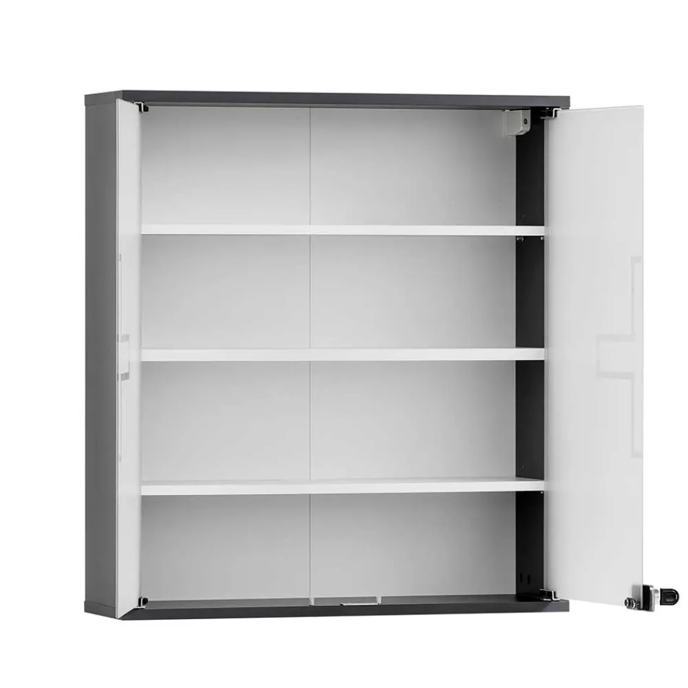 Wohnen Medizinschrank mit Doppeltür aus Glas - Lucilla