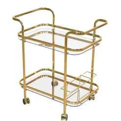 Wohnen Couchtisch|Servierwagen*Metall Barwagen in Messingfarben - Imano