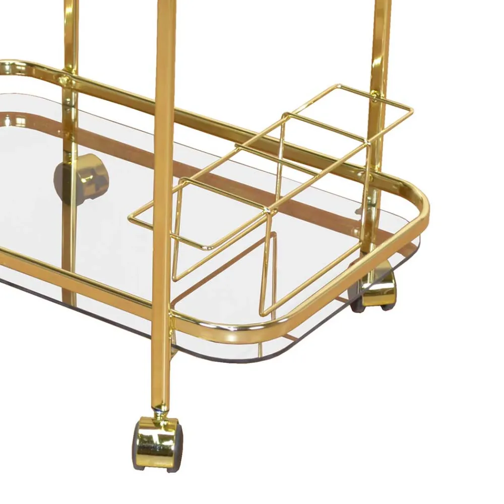 Wohnen Couchtisch|Servierwagen*Metall Barwagen in Messingfarben - Imano