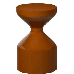 Wohnen Retro Möbel|Designermöbel*Metall Beistelltisch in Ocker glänzend - Svilia