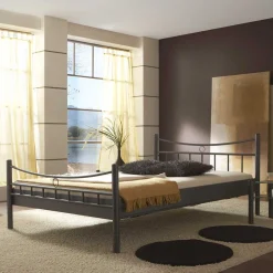 Wohnen Betten|Betten*Metall Bett Rosanna in Dunkelgrau