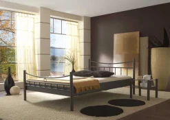 Wohnen Betten|Betten*Metall Bett Rosanna in Dunkelgrau