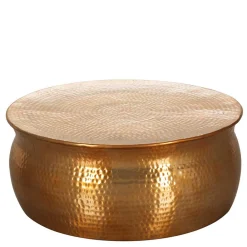 Wohnen Metall Design Sofatisch in Gold - Lucios