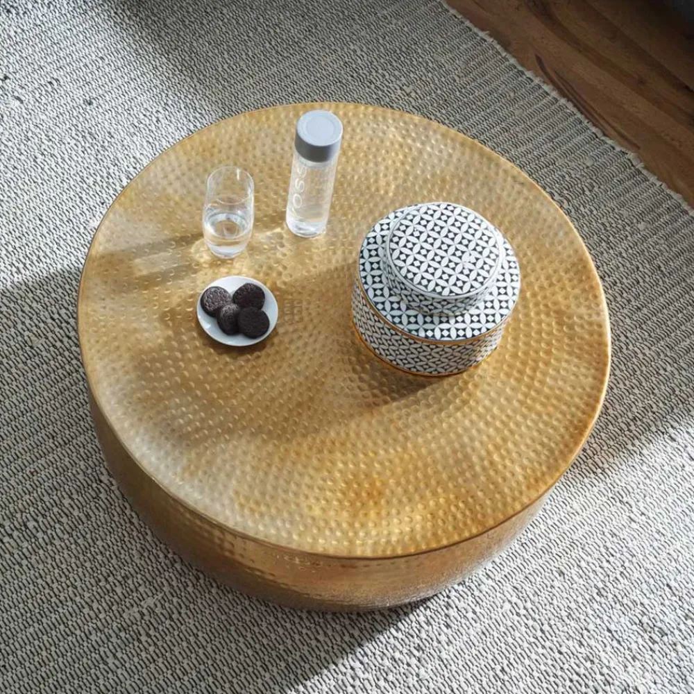 Wohnen Metall Design Sofatisch in Gold - Lucios