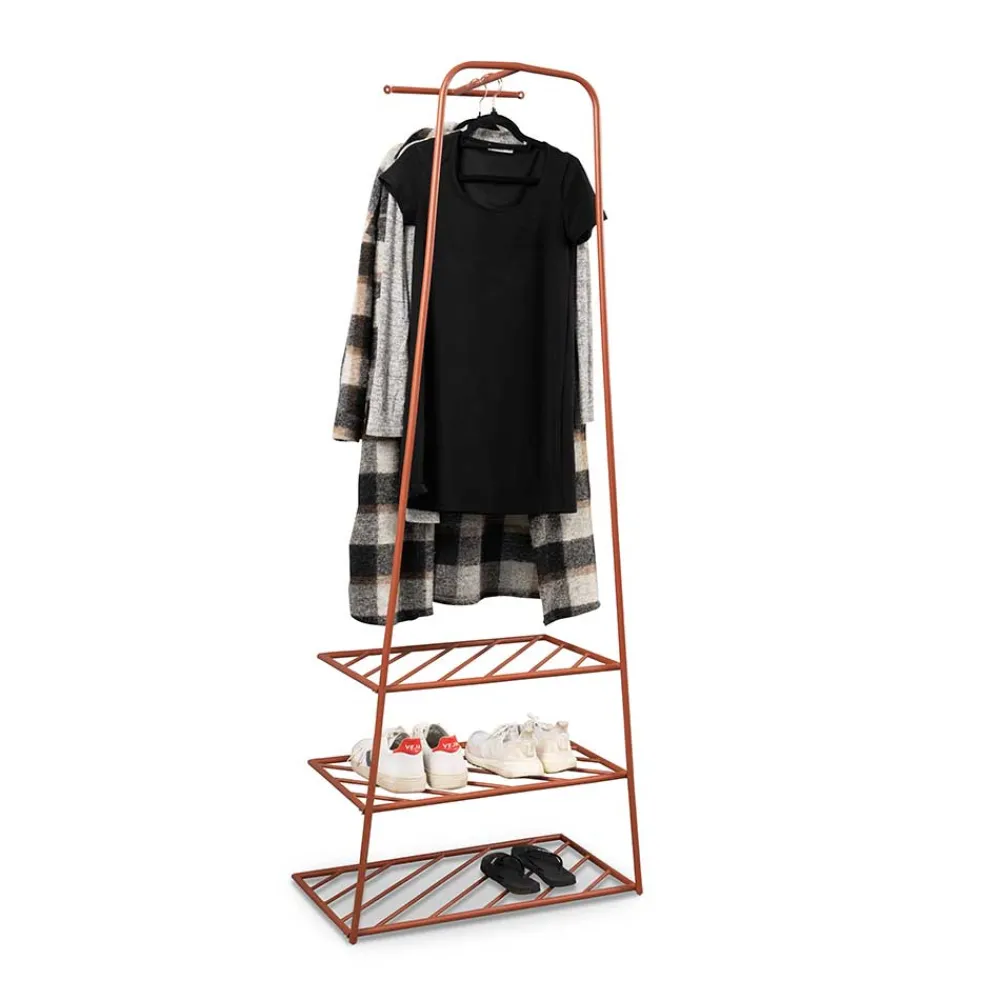 Wohnen Metall Garderobe in Rostfarben - Estren