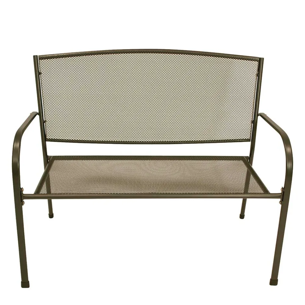 Wohnen Metall Gartenbank in Dunkelgrau - Labelsio