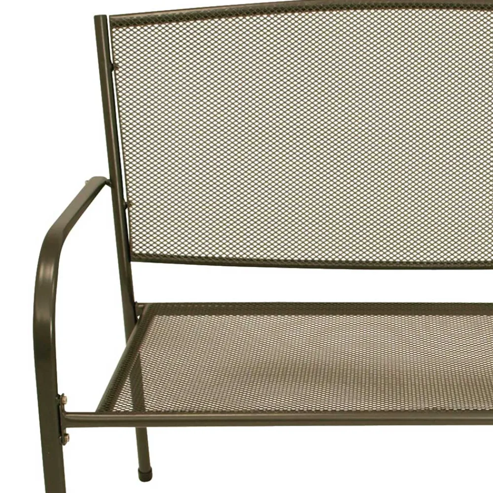 Wohnen Metall Gartenbank in Dunkelgrau - Labelsio