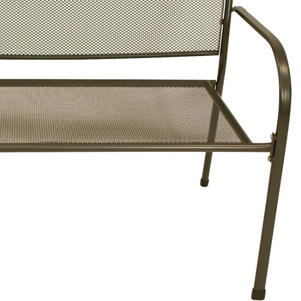 Wohnen Metall Gartenbank in Dunkelgrau - Labelsio