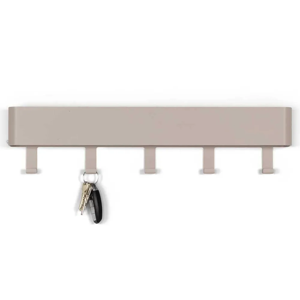 Wohnen Garderoben|Garderoben*Metall Hakenleiste Garderobe in Taupe - Plexino