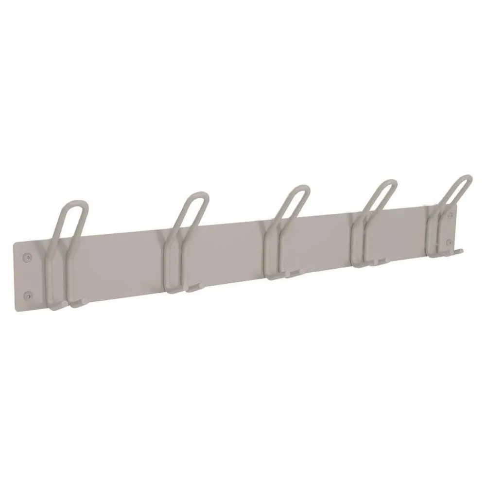 Wohnen Metall Hakenleiste pulverbeschichtet in Taupe - Borad