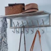 Wohnen Metall Hängegarderobe in Silber - Markos