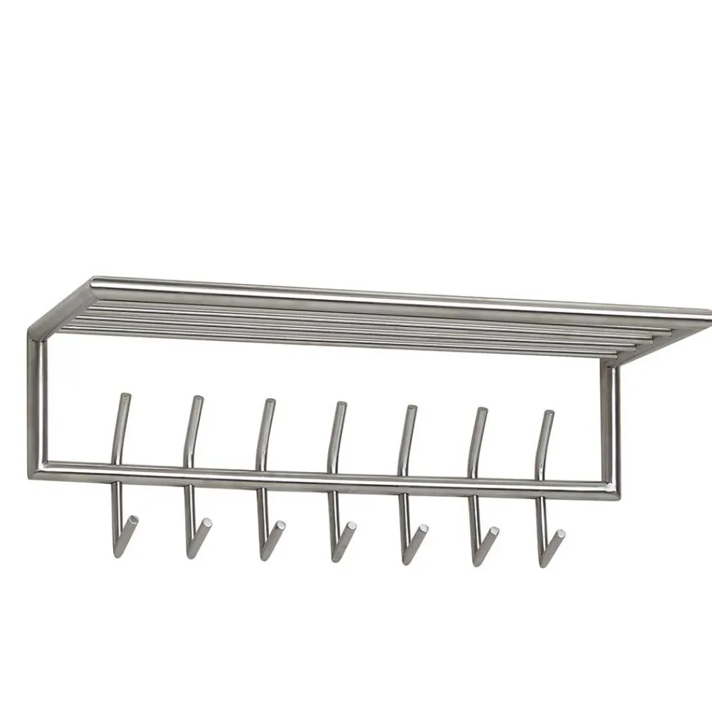 Wohnen Metall Hängegarderobe in Silber - Markos