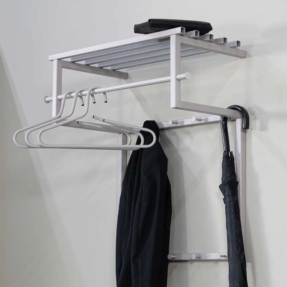 Wohnen Metall Hängegarderobe in Taupe - Solca