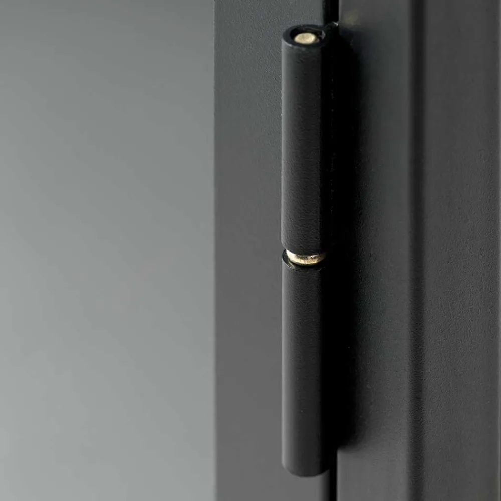 Wohnen Tv & Hifi-Möbel|Tv & Hifi-Möbel*Metall Lowboard Vitrine in Schwarz - Feliz