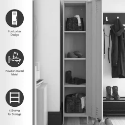 Wohnen Loft Möbel|Industrial Möbel*Metall Spind in Oliv Grün - Austral