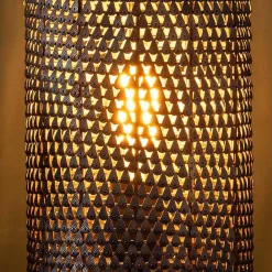 Wohnen Braune Möbel|Loft Möbel*Metall Tischleuchte in Schwarzbraun - Bageria