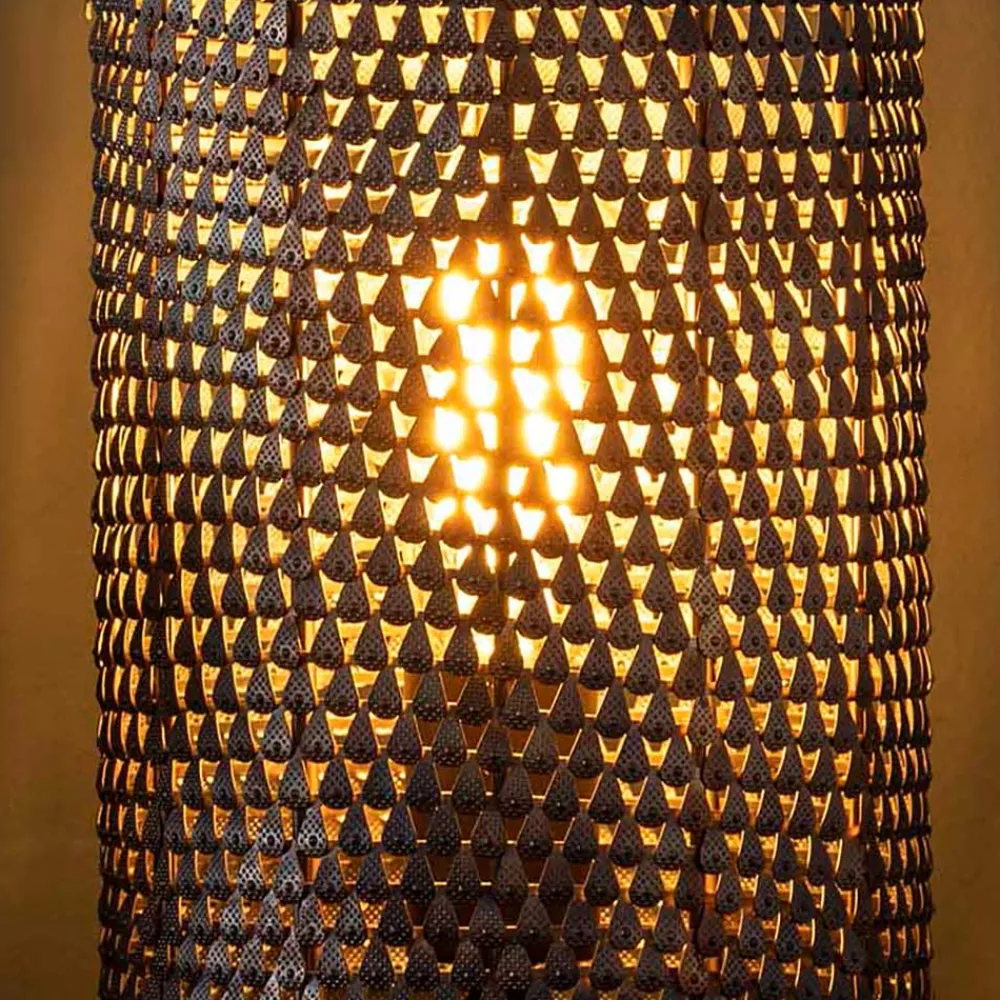 Wohnen Braune Möbel|Loft Möbel*Metall Tischleuchte in Schwarzbraun - Bageria