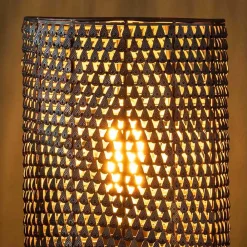 Wohnen Braune Möbel|Loft Möbel*Metall Tischleuchte in Schwarzbraun - Bageria