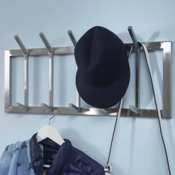 Wohnen Metall Wandgarderobe in Silber - Rading