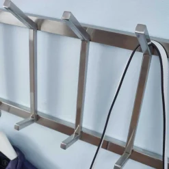 Wohnen Metall Wandgarderobe in Silber - Rading