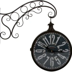 Wohnen Vintage Möbel|Wanduhren*Metall Wanduhr mit großen Zahlen - Tariha