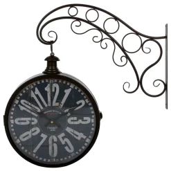 Wohnen Vintage Möbel|Wanduhren*Metall Wanduhr mit großen Zahlen - Tariha