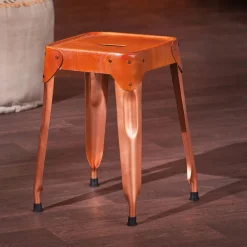 Wohnen Metallhocker Ricana in Kupferfarben (4er Set)