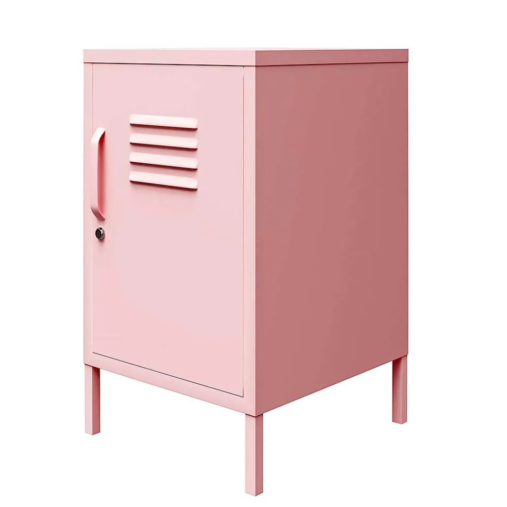 Wohnen Nachttische|Kommoden*Metall-Kommode mit Tür in Rosa - Asbell