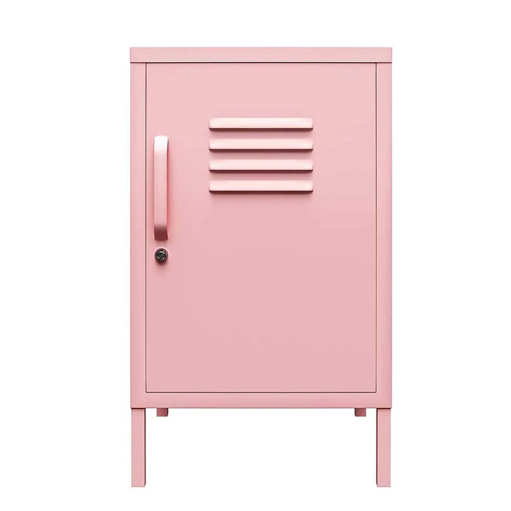 Wohnen Nachttische|Kommoden*Metall-Kommode mit Tür in Rosa - Asbell