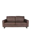 Wohnen Microfaser 2er Sofa in kantigem Design - Onjamy