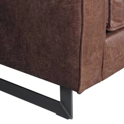 Wohnen Microfaser 2er Sofa in kantigem Design - Onjamy