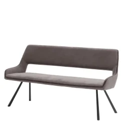 Wohnen Microfaser Esszimmerbank in Hellbraun - Puladium